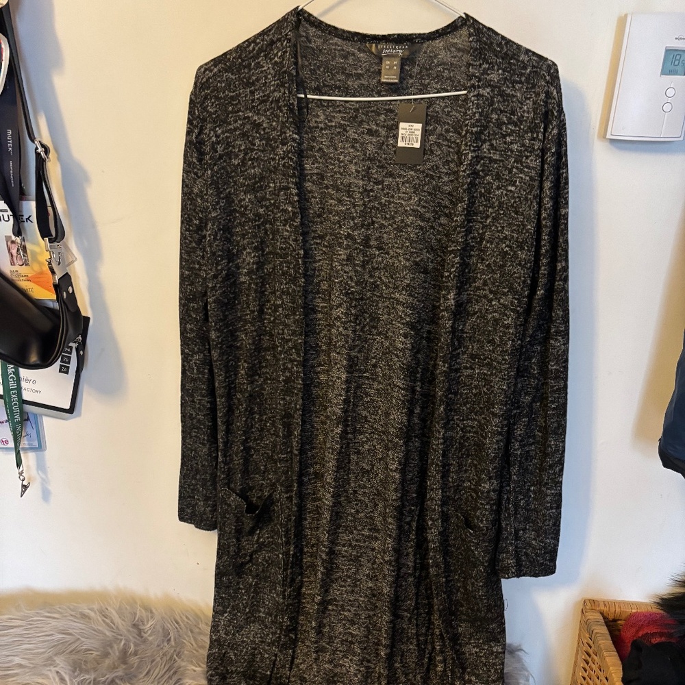Dark grey long vest